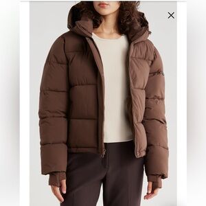 BCBGeneration hooded crop puffer jacket. Size XL.